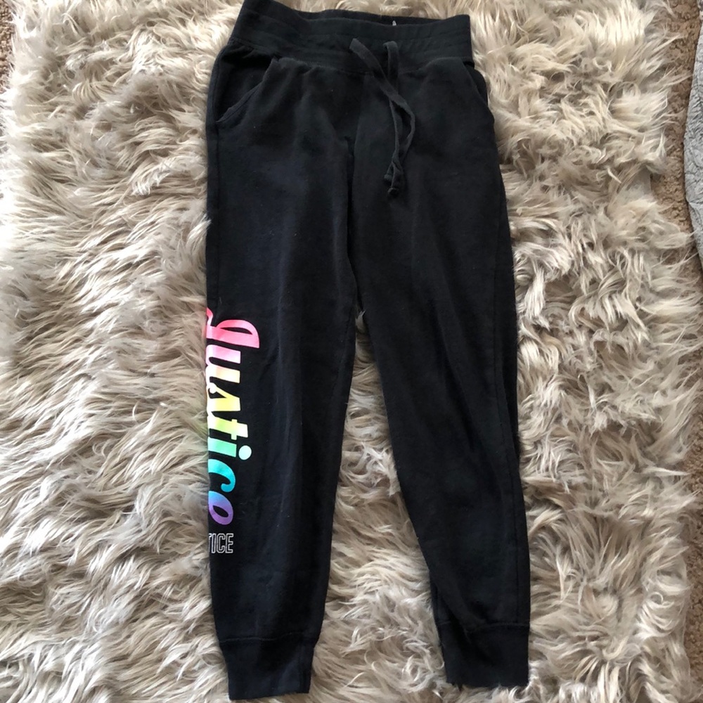 Black justice sweatpants